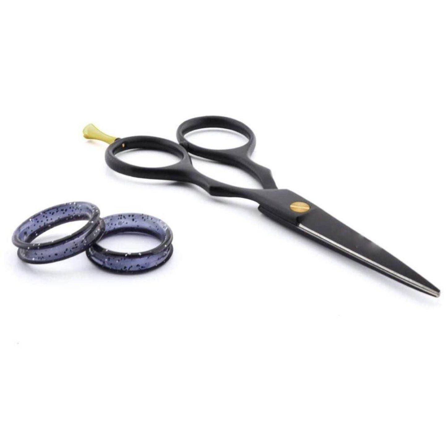 LBB SUPPL – Black 5” Beard & Moustache Hair Trimming Scissor | Stainless Steel Barber & Grooming Shears | UK Seller