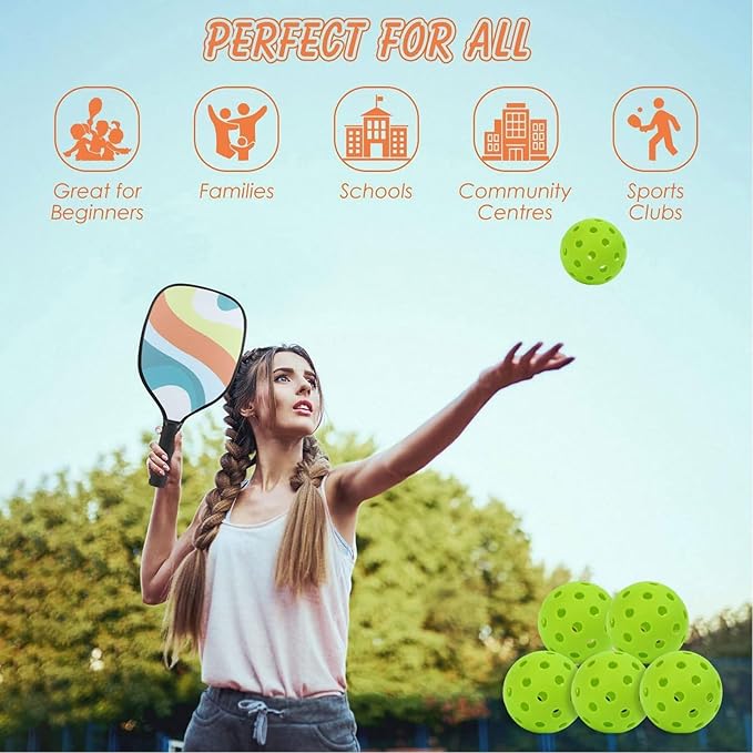 Pickleball-X Performance 12 Holes Green Balls – Tournament Grade, Durable One-Piece Construction