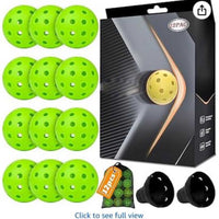 Pickleball-X Performance 12 Holes Green Balls – Tournament Grade, Durable One-Piece Construction