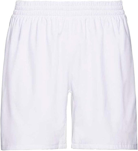 Men’s Power Tennis White Shorts  Quick Dry Stretch Athletic Shorts with Pockets